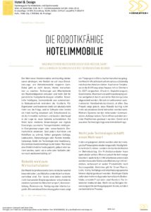 DIE ROBOTIKFÄHIGE HOTELIMMOBILIE